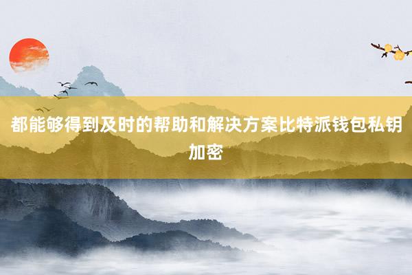 都能够得到及时的帮助和解决方案比特派钱包私钥加密