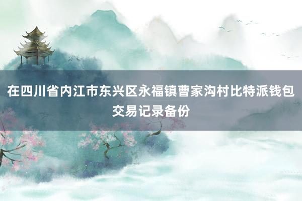 在四川省内江市东兴区永福镇曹家沟村比特派钱包交易记录备份