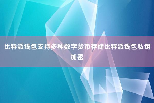 比特派钱包支持多种数字货币存储比特派钱包私钥加密