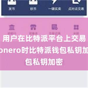 用户在比特派平台上交易Monero时比特派钱包私钥加密